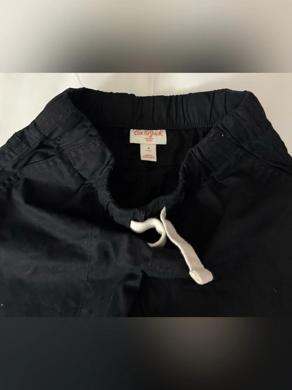 Cat & Jack Black Straight Leg Adjustable Waist Pants